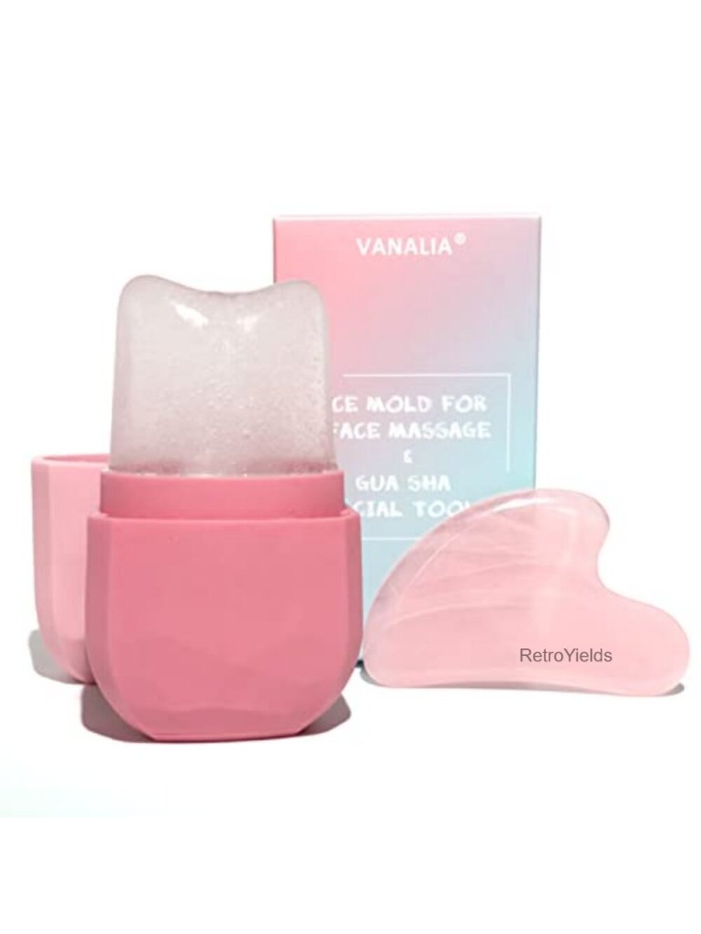 Ice Roller & Gua Sha Set for Face Eyes Neck Skincare Tool